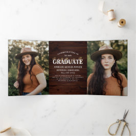Invitación Rústica de Graduación de Fotografía de