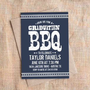 Invitación rústica de graduación en barbacoa Col