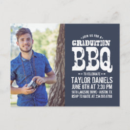 Invitación rústica de graduación en barbacoa | Col