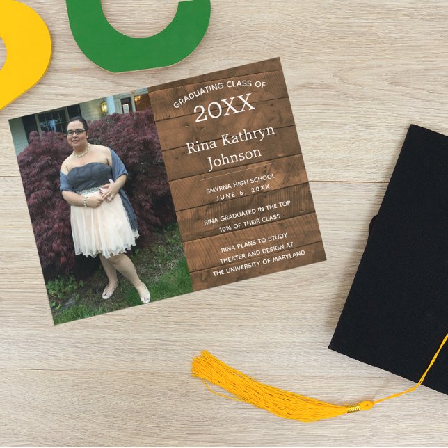 Invitación Rústica de Graduación Fotográfica de Ba (Subido por el creador)