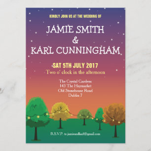 Invitación rústica de la boda