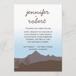 Invitación rústica de la boda de la acuarela de la