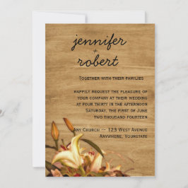 Invitación rústica de la boda de la acuarela del