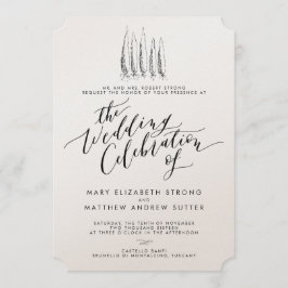 Invitación rústica de la boda de la caligrafía de