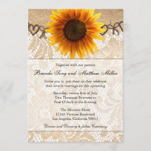Invitación rústica de la boda de la guita del