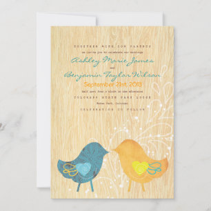 Invitación rústica de la boda de la viruta de los