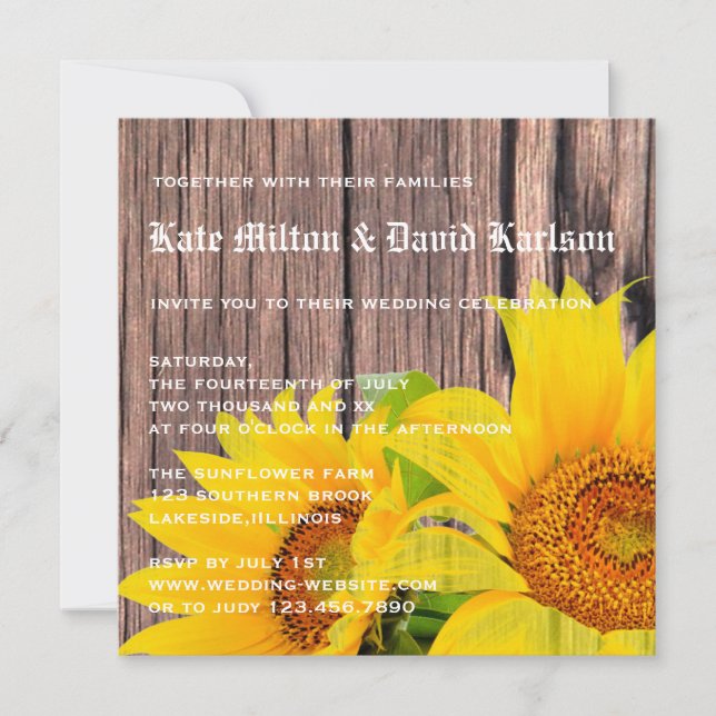 Invitación rústica de la boda del país del amor de (Anverso)