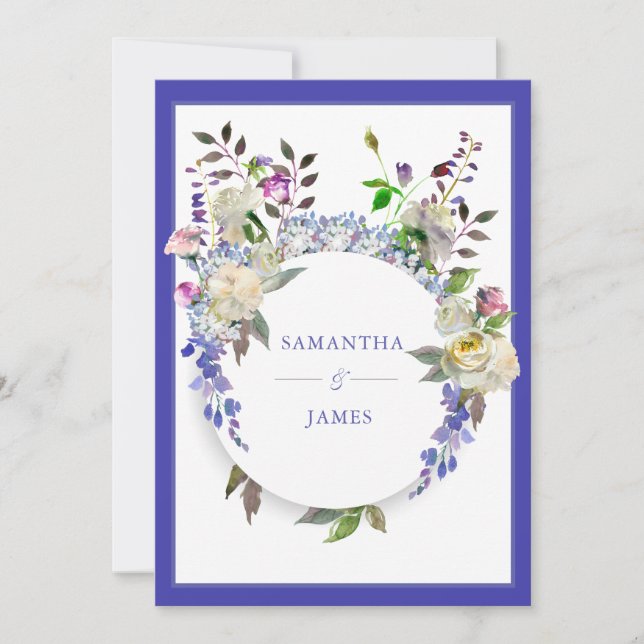 Invitación rústica de la boda del Peony del país (Anverso)