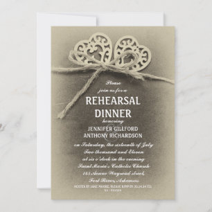 invitación rústica de la cena del ensayo