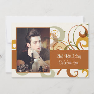 Invitación rústica de la foto de los remolinos