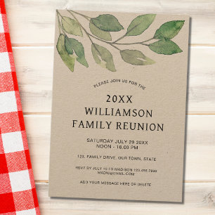 Invitación Rústica de Reunión Familiar