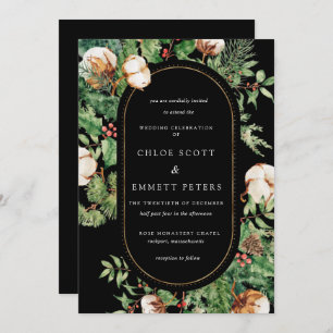 Invitación rústica del Boda botánico floral de ros
