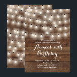 Invitación rústica del cumpleaños<br><div class="desc">La invitación rústica del cumpleaños,  perfecciona para la fiesta de cumpleaños de la sorpresa. Muy rústico con el fondo y la luz de madera de la secuencia.</div>