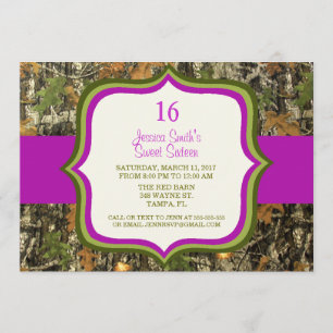 Invitación rústica del cumpleaños de Camo del