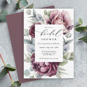 Invitación Rústica ducha de novia floral de cirujanos de borg