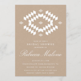 Invitación Rústica ducha de novias Kraft Boho