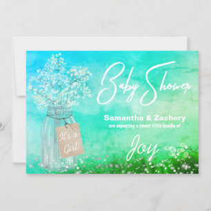 Invitación *~* Rústica ducha de respiro para bebé Mason Jar