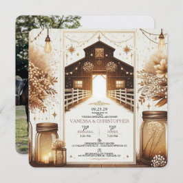 Invitación Rústica elegancia Boda ensayo