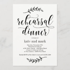 Invitación Rústica elegancia EDITABLE COLOR Ensayo Cena