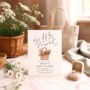 Invitación Rústica está fuera de la ducha de novia con guión 