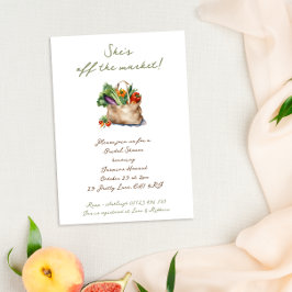 Invitación Rústica, está fuera de la ducha de novia del merca