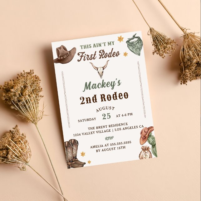 Invitación Rústica fiesta de cumpleaños occidental (Subido por el creador)
