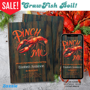 Invitación Rústica Fiesta de langostas en los países bajos