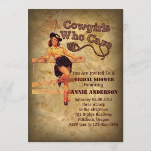Invitación Rústica fiesta de soltería de vaqueros del país oc