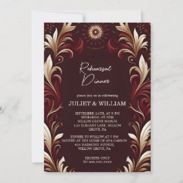 Invitación Rústica Fiesta Rosa Floral Ensayos Españoles Cena