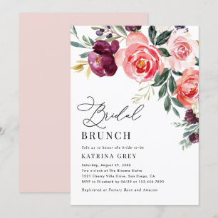 Invitación Rústica Floral Bridal Brunch Shower