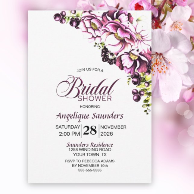 Invitación Rústica Floral Bridal Shower (Subido por el creador)