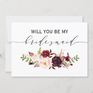 Invitación Rústica Floral Serás mi novia 2side-2