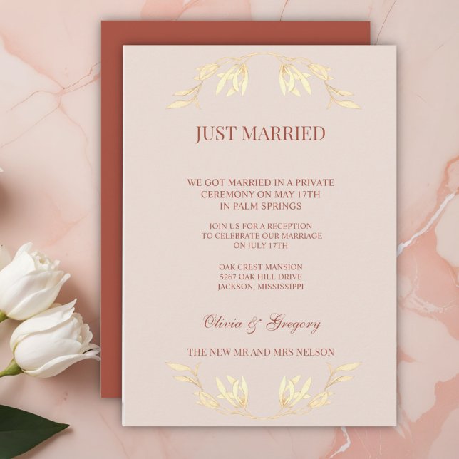 Invitación Rústica floral y eterna recién casada (Subido por el creador)