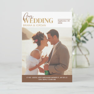 Invitación Rústica foto vintage de la revista Boda Pareja