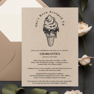 Invitación Rústica, la han sacado de la ducha de novia