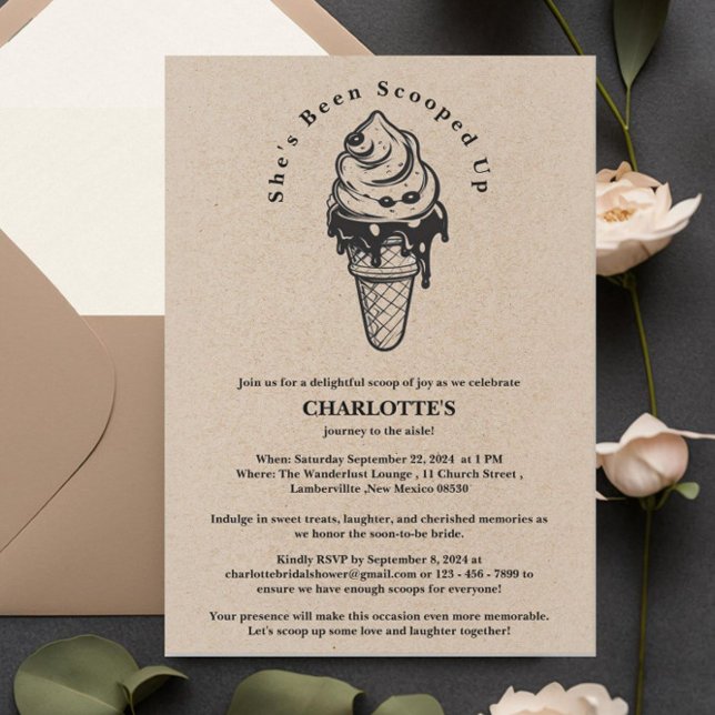 Invitación Rústica, la han sacado de la ducha de novia (Subido por el creador)