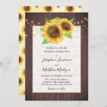 Rústica Madera Sunflowers String Lights Lace Boda
