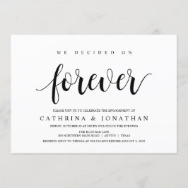 Invitación Rústica moderna, escritura negra, Partido de compr