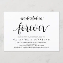 Invitación Rústica moderna, escritura negra, Partido de compr