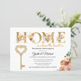 Invitación rústica para el calentamiento de la cas