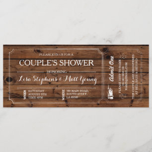 Invitación rústica para el certamen de taquilla de