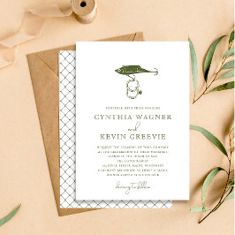 Invitación Rústica Pesca al Aire Libre Lure Hook Anillos Verd