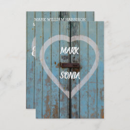 Invitación Rústica puerta de barrido del país Partido de comp