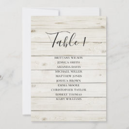 Invitación Rústica tabla de asientos de bodas. Granero de mad
