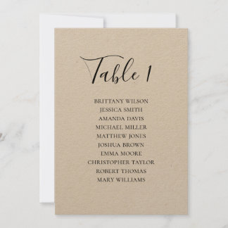 Invitación Rústica tabla de asientos de bodas. País moderno