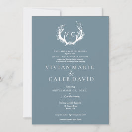 Invitación Rústicas anhelas con flor | BODA