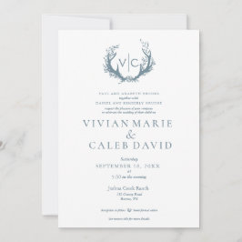 Invitación Rústicas anhelas con flor | BODA