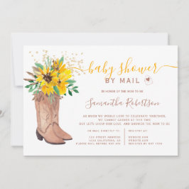 Invitación Rústicas botas de vaquero acuardan ducha de bebé p
