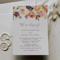 Rústico Autumn Elegant Floral Elopement Recepción