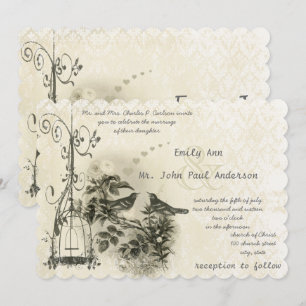 Invitación Rústico Barn Vintage Amarre Amarre